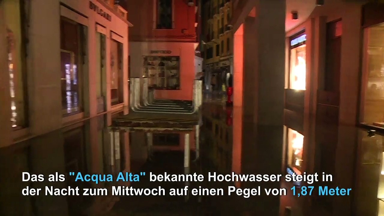 Hochwasser in Venedig erreicht Rekordwert
