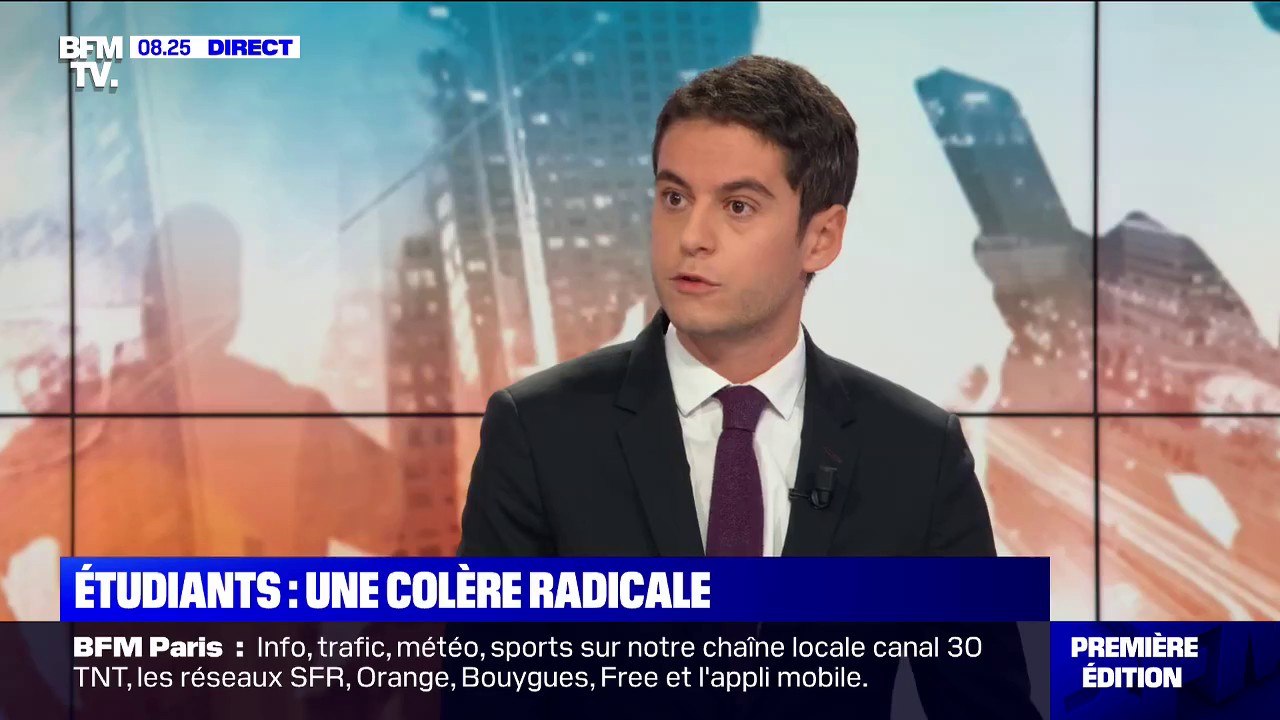 Étudiants: Gabriel Attal annonce travailler à "un revenu universel d'activité qui inclurait les jeunes"