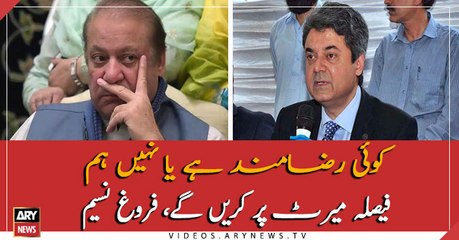 Sub-committee will decide on merit says Farogh Naseem