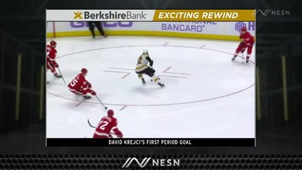 Solid Teamwork Leads To David Krejci's First Period Goal Vs. Red Wings