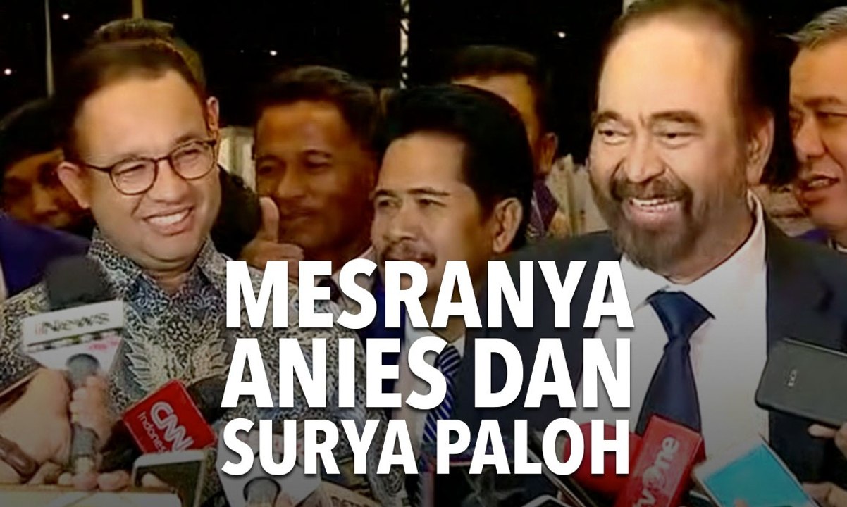 Mesranya Anies Baswedan dan Surya Paloh di Kongres Partai Nasdem
