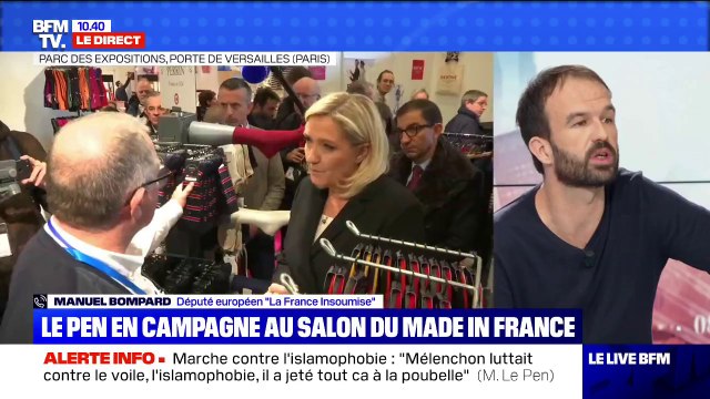 Marche contre l'islamophobie: pour Manuel Bompard (LFI), Marine Le Pen cherche à masquer ses responsabilités