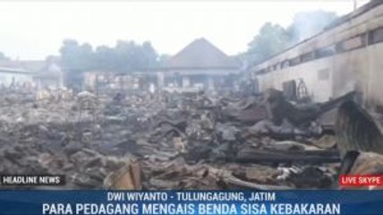 Pasar Ngunut Tulungagung Terbakar, Kerugian Ditaksir Rp50 Miliar