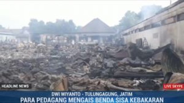 Pasar Ngunut Tulungagung Terbakar, Kerugian Ditaksir Rp50 Miliar