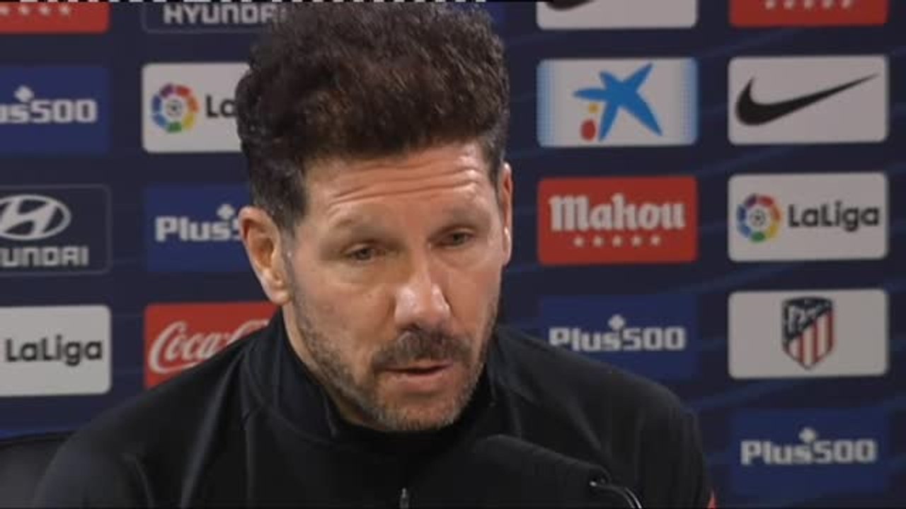Simeone: "Necesitamos trabajar en la regularidad y eso te lo da el campo, no las palabras"
