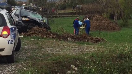 Pamje nga aksidenti në Lezhë, 1 person i vdekur