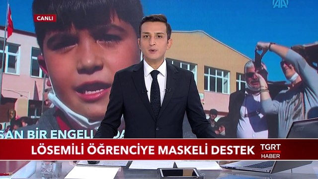 Lösemi Hastası Öğrenciye Maskeli Destek