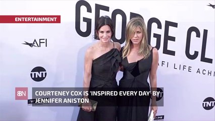 Courteney Cox Looks Up To Jennifer Aniston
