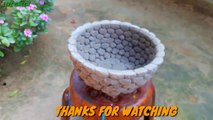 HOW TO MAKE CEMENT POTS AT HOMe