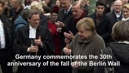 On 30th Wall anniversary, Merkel urges Europe to defend freedom
