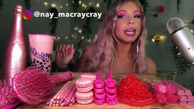 ASMR EDIBLE CHAMPAGNE BOTTLE, SPOONS, HAIR BRUSH, POPPING BOBA, BUBBLE TEA, MOST POPULAR FOODS 먹방