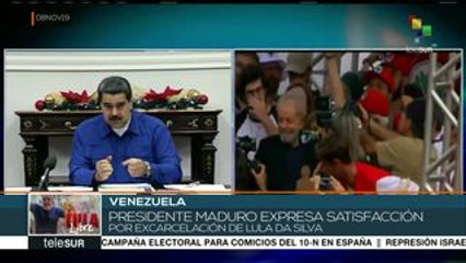 Pdte. Maduro expresa satisfacción por liberación de Lula