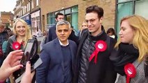 London mayor Sadiq Khan goes on campaign trail with Bambos Charalambous in Enfield Southgate