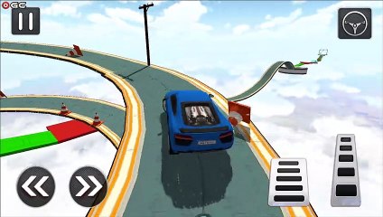 Ultimate Car Simulator 3D - Impossible Stunts Car Games " Blue Car" Android GamePlay #2
