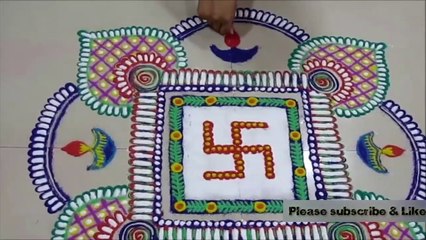 सुंदर और अनोखी स्वस्तिक रंगोली डिज़ाइन | दिवाली Special | Spot tube