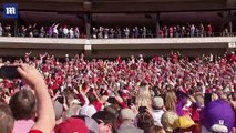 President Trump receives a warm welcome at Alabama-LSU game