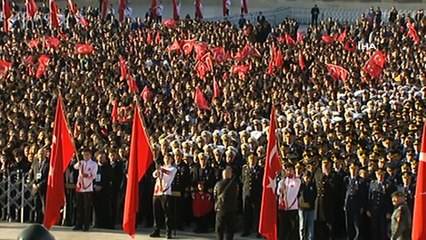 Devlet erkanı Cumhurbaşkanı Erdoğan'ın başkanlığında Anıtkabir'de