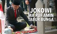 Momen Jokowi-Ma’ruf Amin Tabur Bunga di Hari Pahlawan