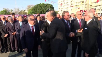 Antalya dışişleri bakanı çavuşoğlu 10 kasım atatürk'ü anma törenine katıldı