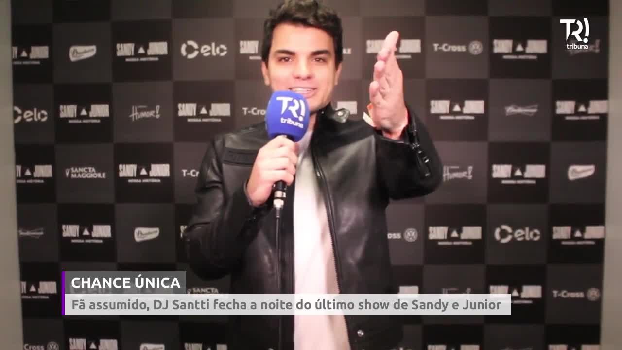 Fã assumido, DJ Santti fecha noite do último show de Sandy e Junior no Rio de Janeiro