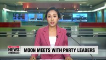 Moon meets with five party leaders to start second half of his presidency