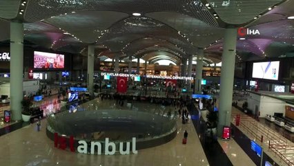 İstanbul Havalimanı'nda Atatürk'ü anma töreni havadan görüntülendi