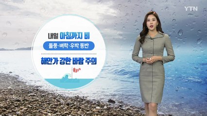 [날씨] 밤사이 전국 비...돌풍·벼락·우박 동반 / YTN