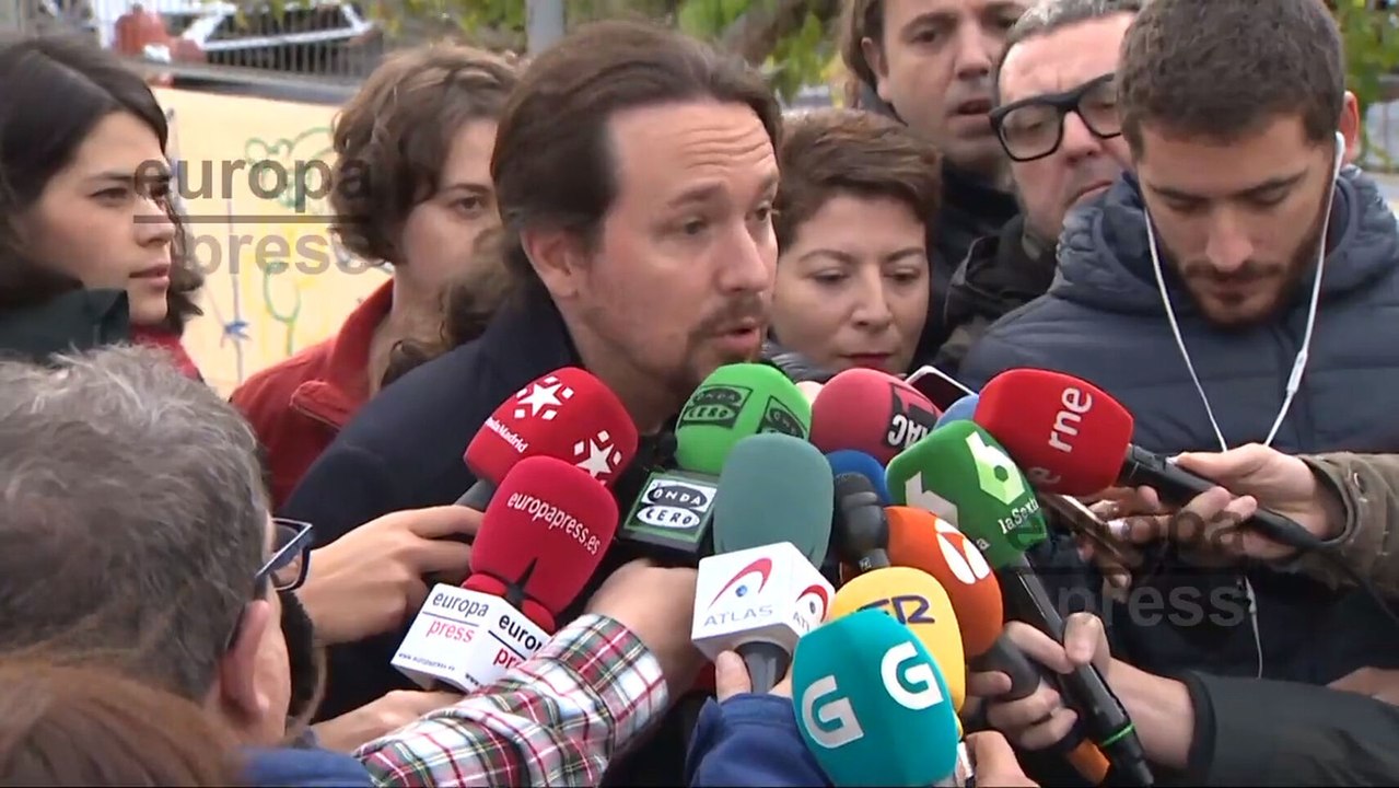 Iglesias, tras votar: "Vamos a tender la mano al PSOE"