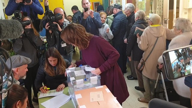 Vehí (CUP) vota en Barcelona