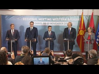 LIVE/  “Shengeni Ballkanit”, konferenca e përbashkët Rama - Vuçiç- Zaev