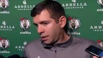 Basket-Ball - NBA - Brad Stevens reacts to Gordon Hayward injury after Celtics - Spurs