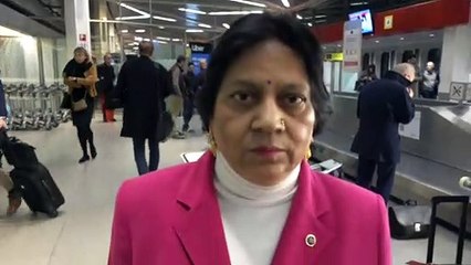 BDMV-163 Aruna & Hari Sharma arrived at berlin TXL from Munich by Lufthansa LH2050 Baggage reclaim Oct 28, 2019