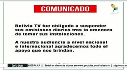Obligan a Bolivia TV a suspender transmisiones