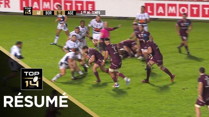 TOP 14 - Résumé Bordeaux-Bègles-Agen: 23-0 - J09 - Saison 2019/2020