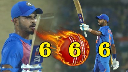 IND vs BAN 3st t20 : Shreyas Iyer's handsome hat trick 6s