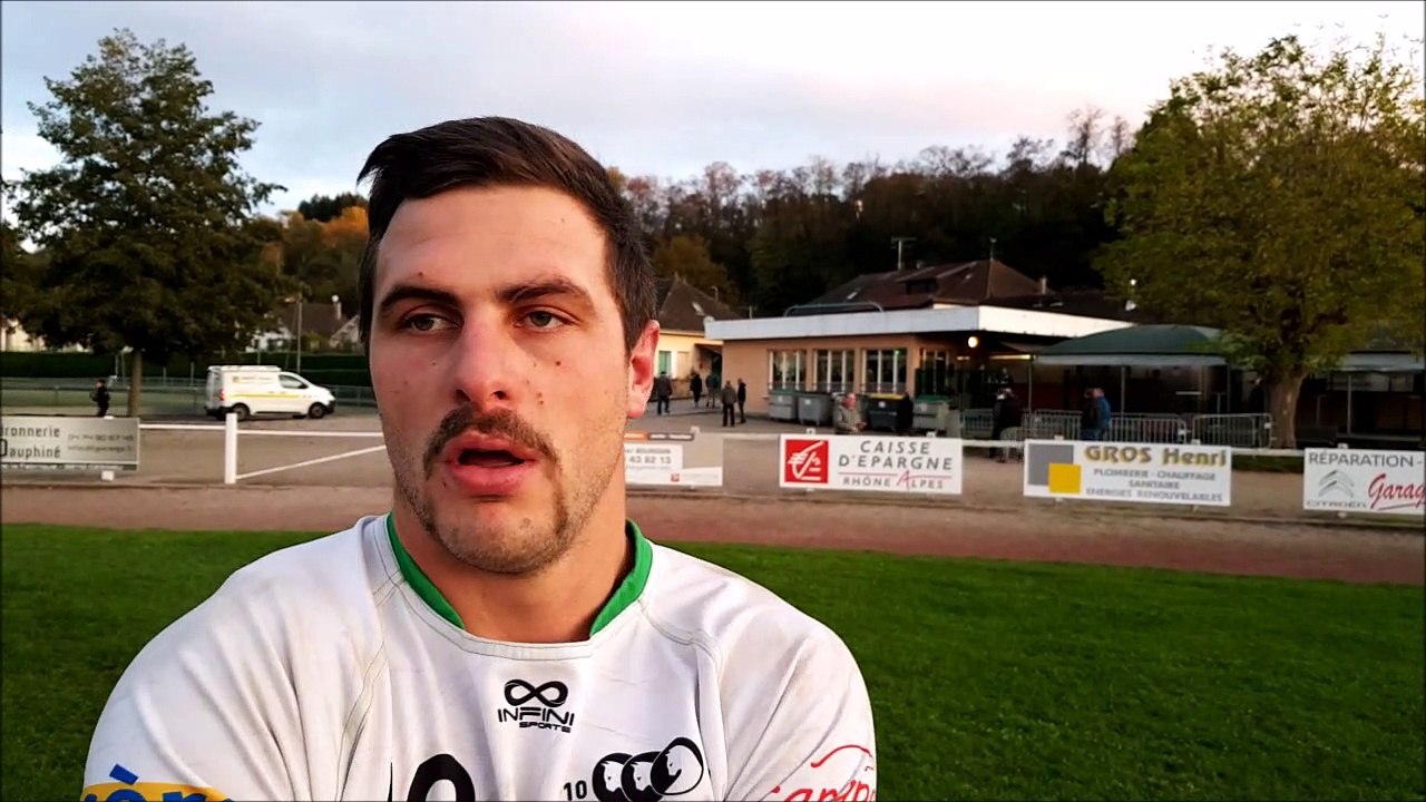 Interview d'Antoine Bourrin (RCVT) après la victoire contre Le Puy-en-Velay, 43-12, en Fédérale 3.