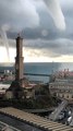 Il filme 2 tornades d'eau à Gênes en Italie