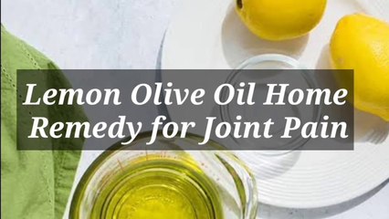 how to cure joint pain remedy in home