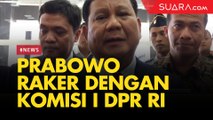 Raker dengan Komisi I, Menhan Prabowo Tiba di DPR