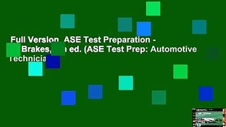 Full Version  ASE Test Preparation - A5 Brakes, 5th ed. (ASE Test Prep: Automotive Technician