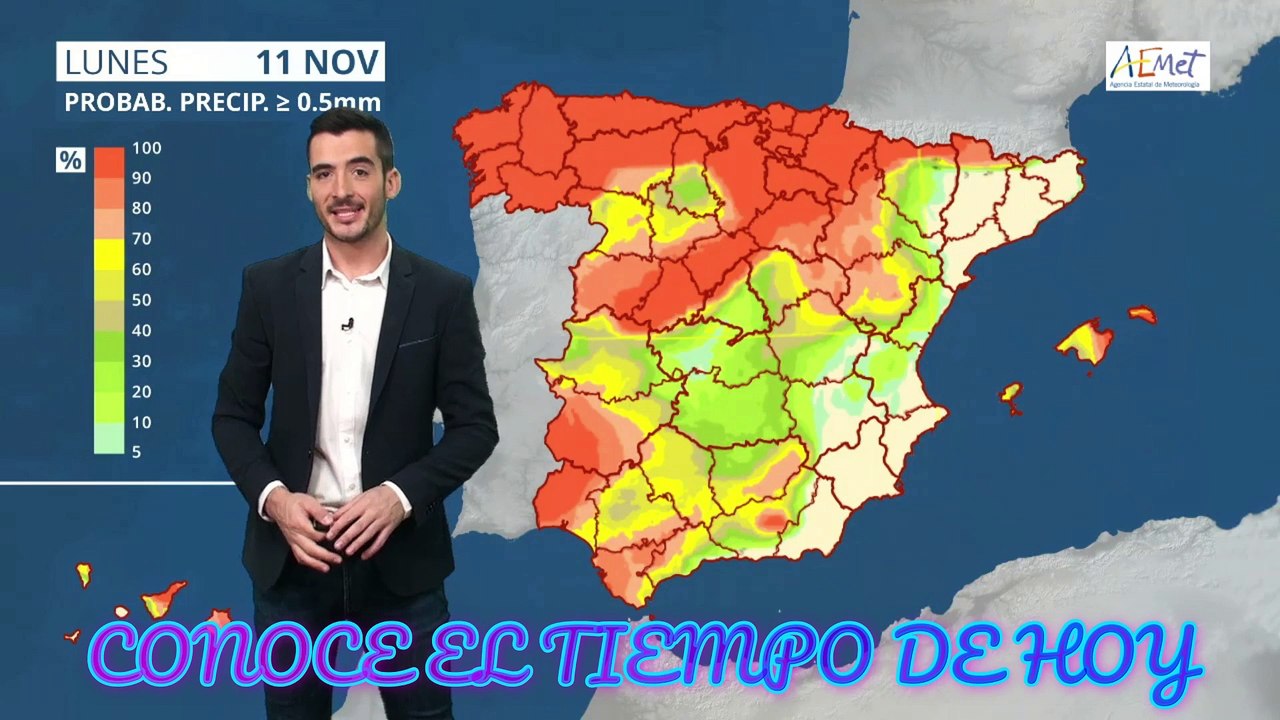 Conoce El Tiempo de Hoy Lunes 11 de Noviembre de 2019