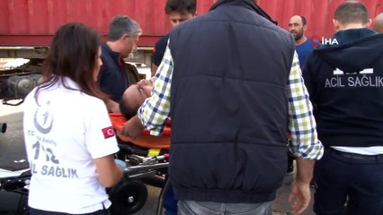 Yasak yerden dönüş yapan tıra motosiklet çarptı: 1 yaralı