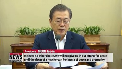 Korea faces historic task of building new order of peace through dialogue: Moon