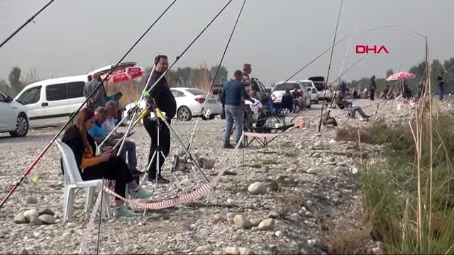 Osmaniye denize kıyısı olmayan kentte, balık tutmak için yarıştılar