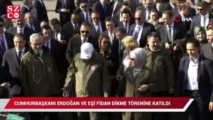 Download Video: Cumhurbaşkanı Erdoğan ve eşi fidan dikim törenine katıldı