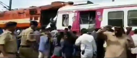 Two trains have collided at Kacheguda Railway Station.