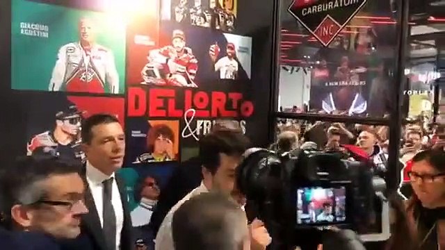 Salvini accolto a Milano alla Fiera del Ciclo e Motociclo (09.11.19)