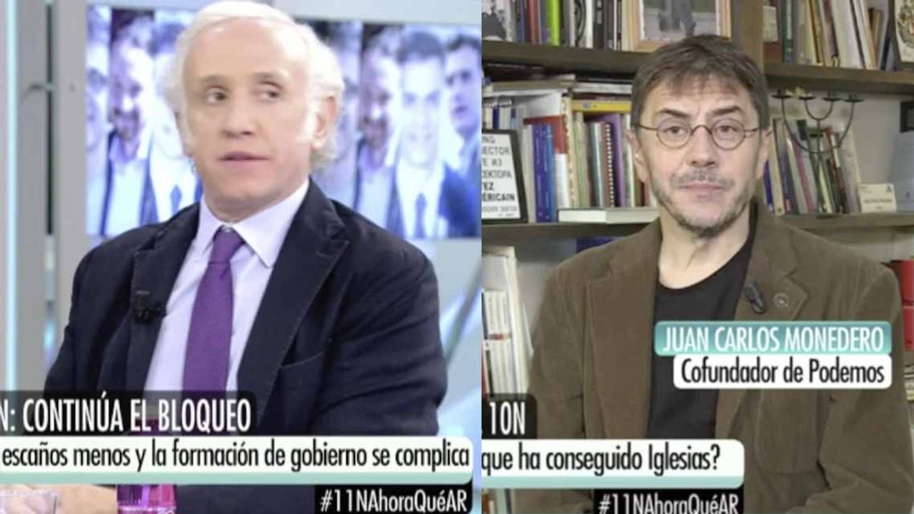 Eduardo Inda atiza a Juan Carlos Monedero adolorido: "El golpe fue el de tu amigo Evo Morales, al que asesorabas"