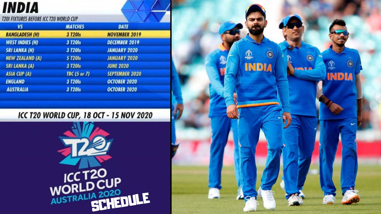 ICC T20 World Cup 2020 : Team India's Complete T20 Schedule, Before T20 World Cup 2020 || Oneindia