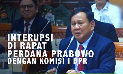 Télécharger la video: Interupsi Warnai Rapat Perdana Prabowo Subianto dengan Komisi I DPR